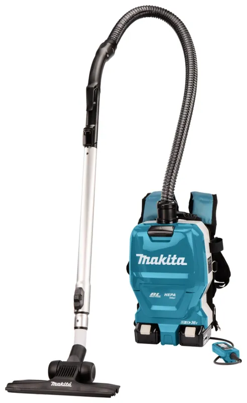 Makita DVC261TX22 Aspirateur dorsal 2x18V 5.0Ah Li-Ion avec kit de dépoussiérage 4 pièces pour le marché du nettoyage