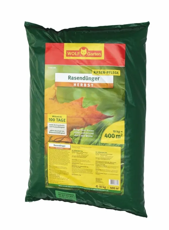 wolfgarten 3835040 LK-MU 400 Engrais d‘automne à action prolongée pour gazon 400m2