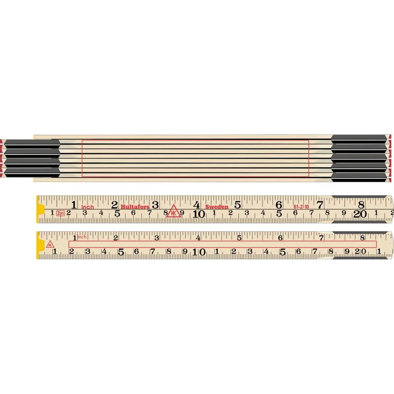 Hultafors HU100509 Règle pliante 61 2m - 10 pièces