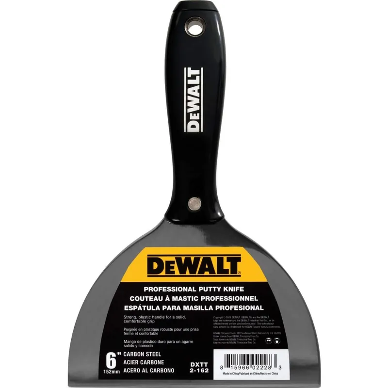 DeWalt Accessoires 2-162 Couteau à remplir acier carbone manche plastique noir 152 mm