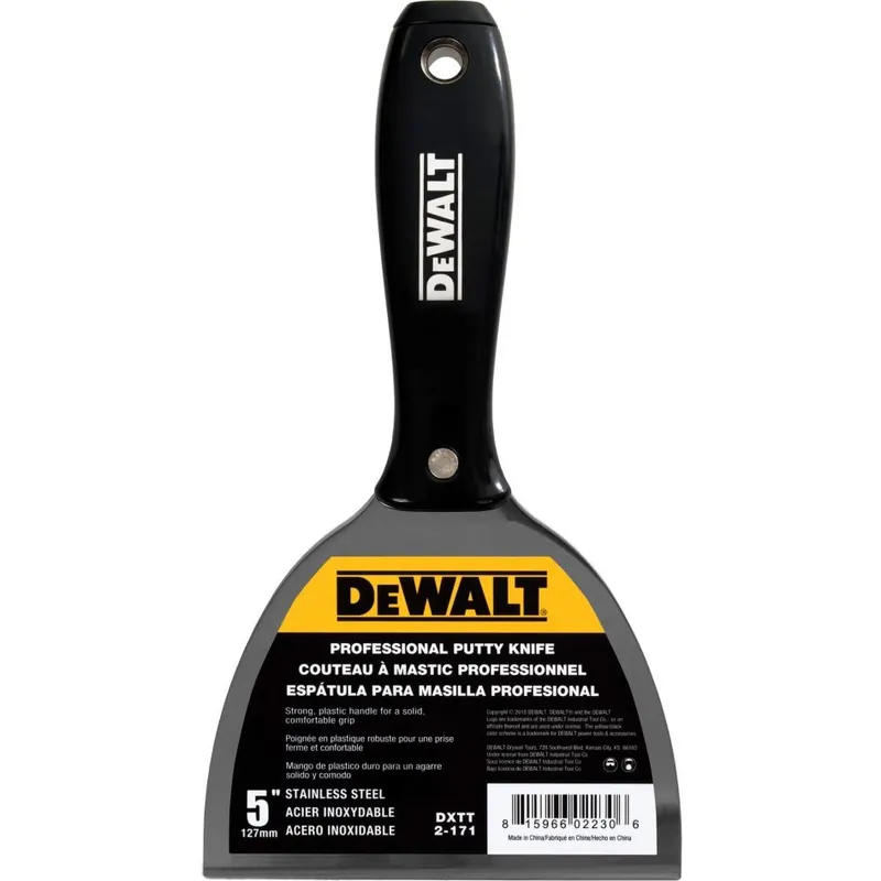 DeWalt Accessoires 2-171 Couteau à remplir acier inoxydable manche plastique noir 127 mm