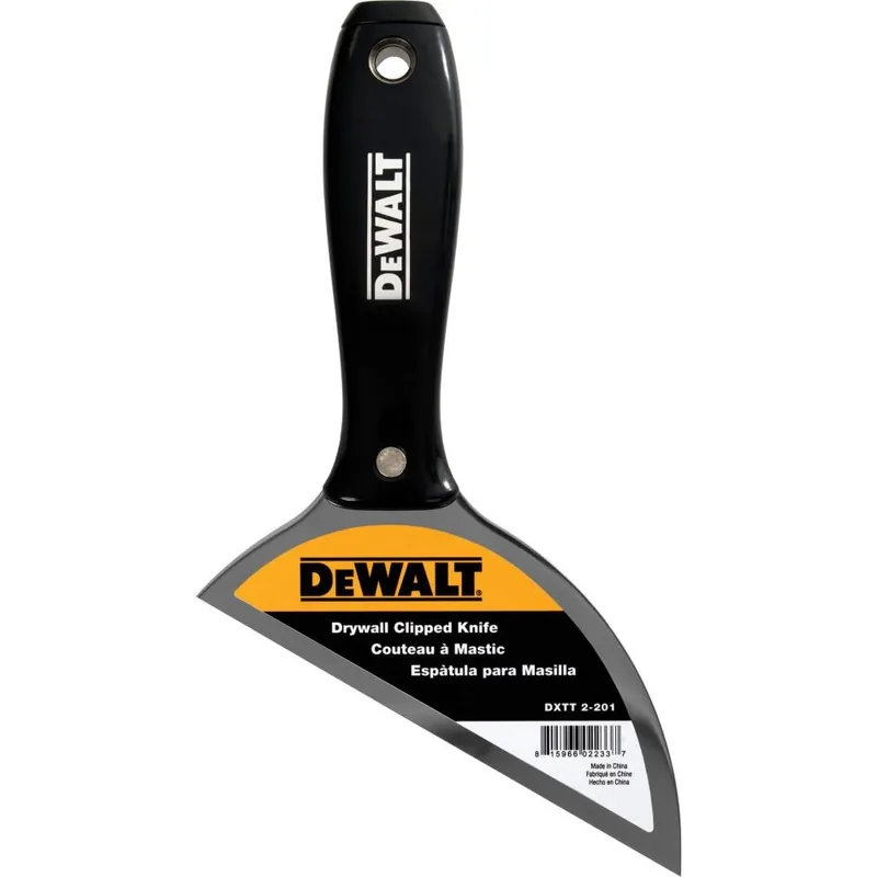 DeWalt Accessoires 2-201 Couteau à mastic acier au carbone 30 degrés manche plastique 127 mm