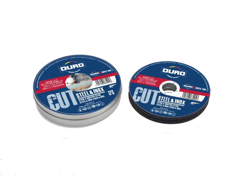 Duro PF115-22-ADMI-1,0-10P Disques à tronçonner professionnels 115mmx1,0x22,2 étain - 10 pièces