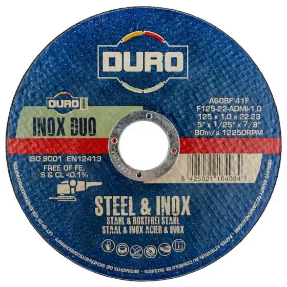 Duro F125-22.2-ADMI-1.0 125mmx1.0x22.2 étain - 10 pièces