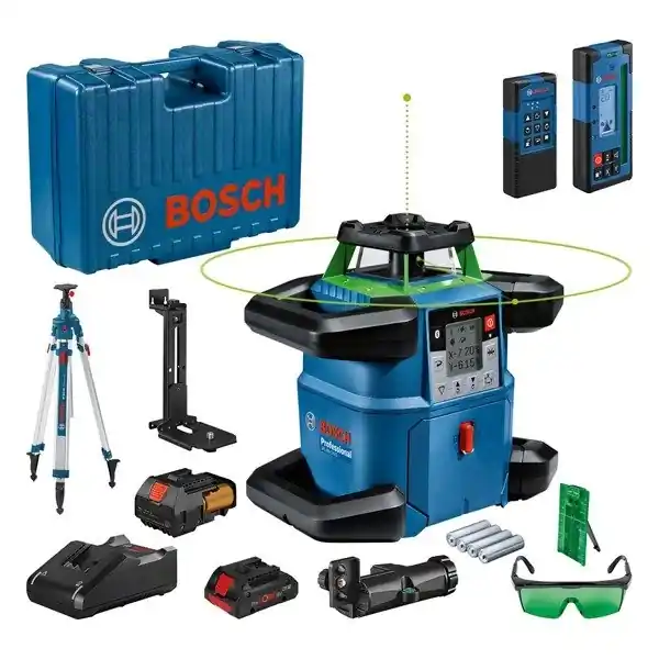 Bosch Bleu 06159940PS GRL 650 CHVG Laser Rotatif Professionnel Vert 18V 4.0 ProCore + trépied