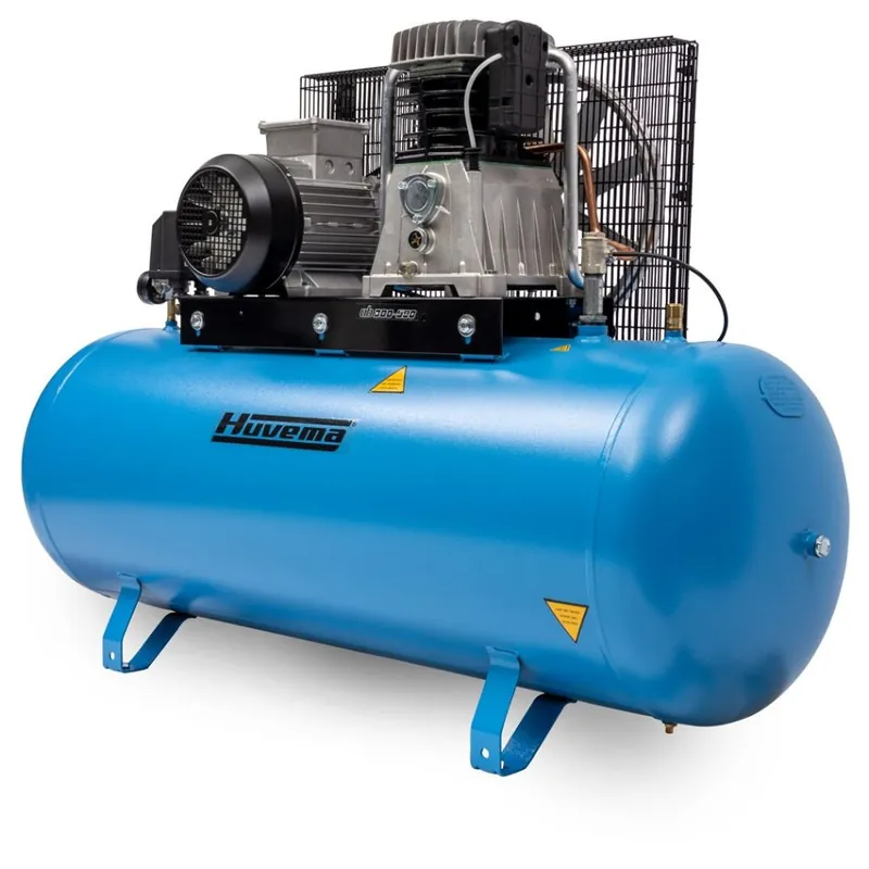 Huvema 21292 Compresseur à piston entraîné par courroie avec lubrification à l‘huile 400 V - 270 litres - 4,0 kW
