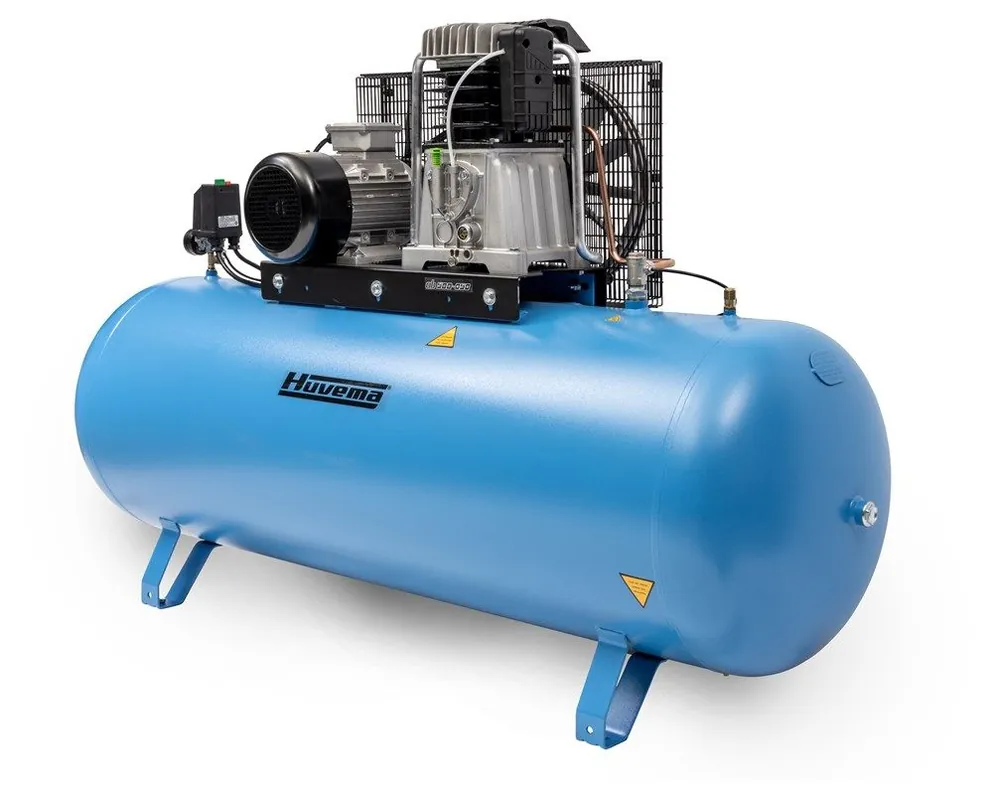 Huvema 21293 Compresseur alternatif à entraînement par courroie avec lubrification à l‘huile 400 V - 500 litres - 5,5 kW