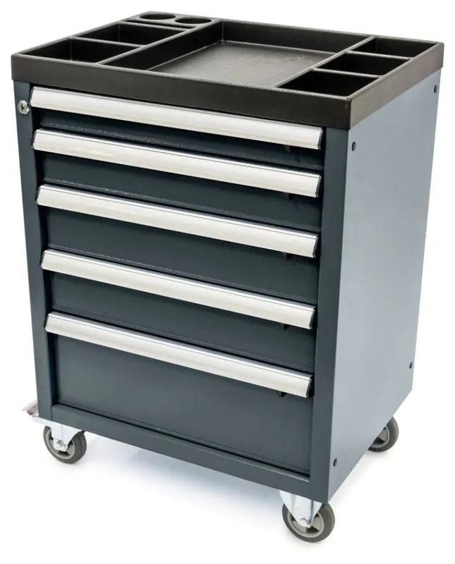 Huvema K8075G Chariot à outils avec 5 tiroirs