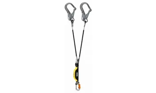 Petzl PE-L012BA00 Absorbica-Y Ligne de chute avec absorbeur de choc 80cm - avec MGO et crochet INT