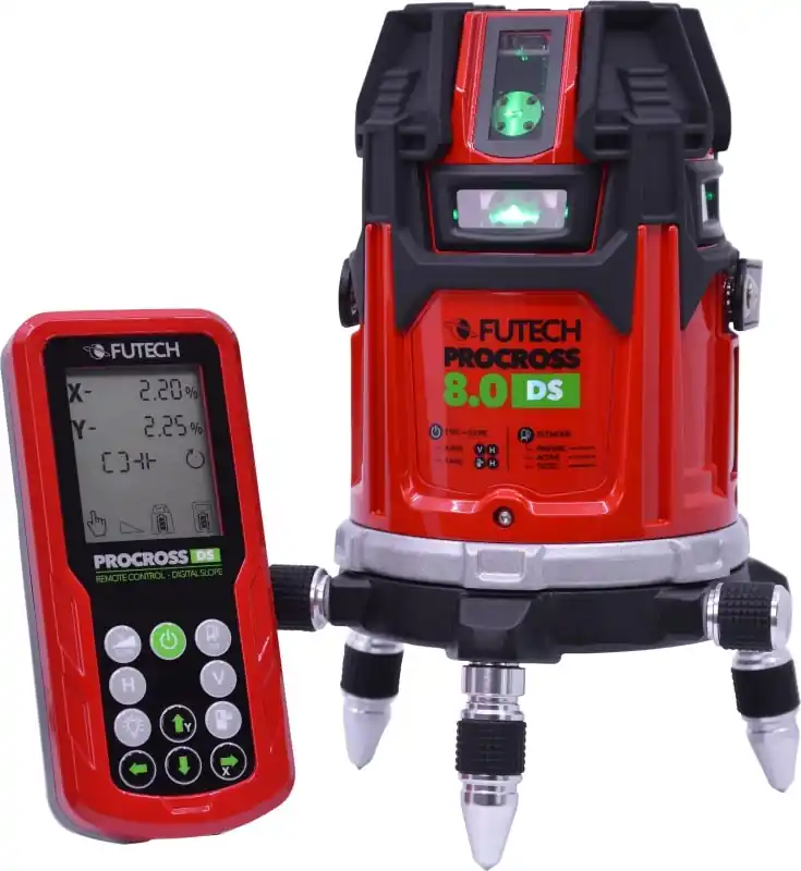 Futech 044.80G.4M Procross 8.0 DS Laser croix verte 8 lignes