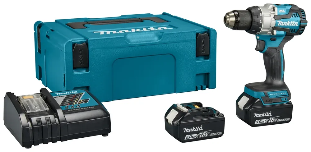 Makita DHP489RTJ Perceuse à percussion 18V 5.0Ah Li-Ion en Mbox
