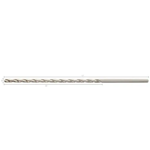 Labor 001-AS050245 Foret hélicoïdal DIN1869 HSS-G 5.0x170/245mm