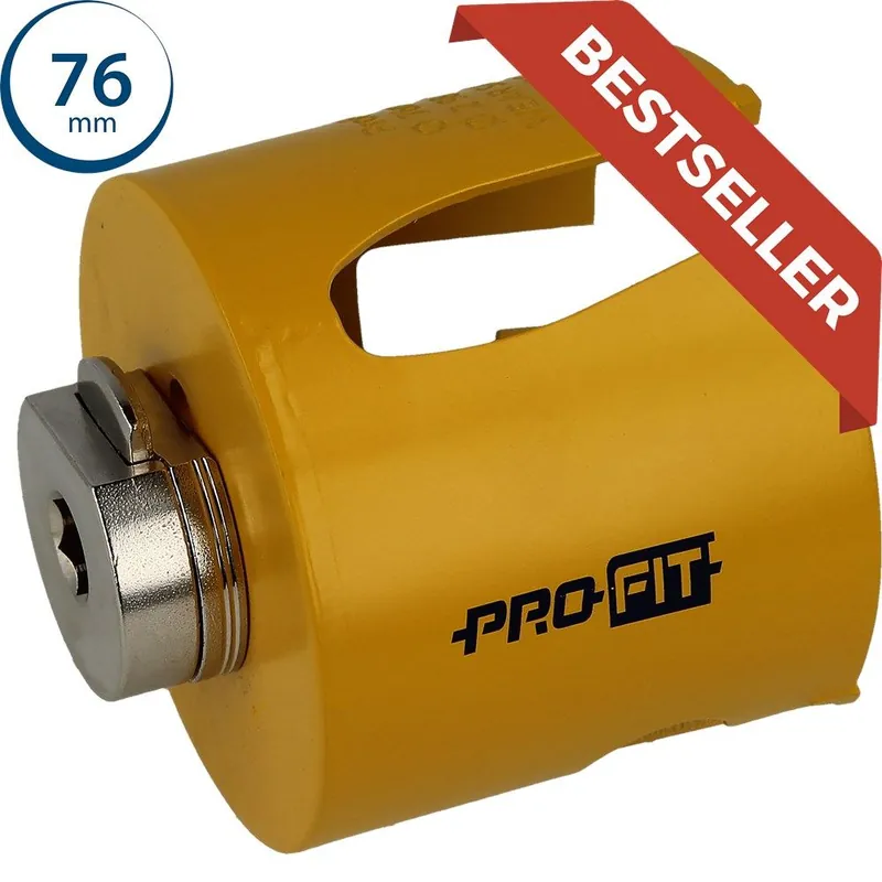 ProFit 09081076 Scie cloche multi-usages 76 mm avec adaptateur intégré