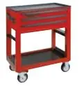 Beta 050006333 Chariot de service avec 3 tiroirs et assortiment d‘outils de 189 pièces Rouge