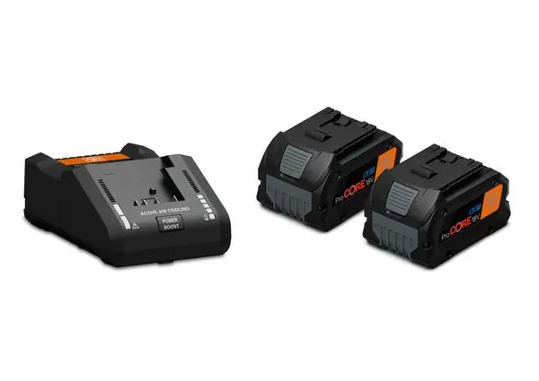 Fein Accessoires 92604229010 Kit de démarrage batterie 18V 8.0Ah AS ProCore - 2 x Batterie + Chargeur rapide