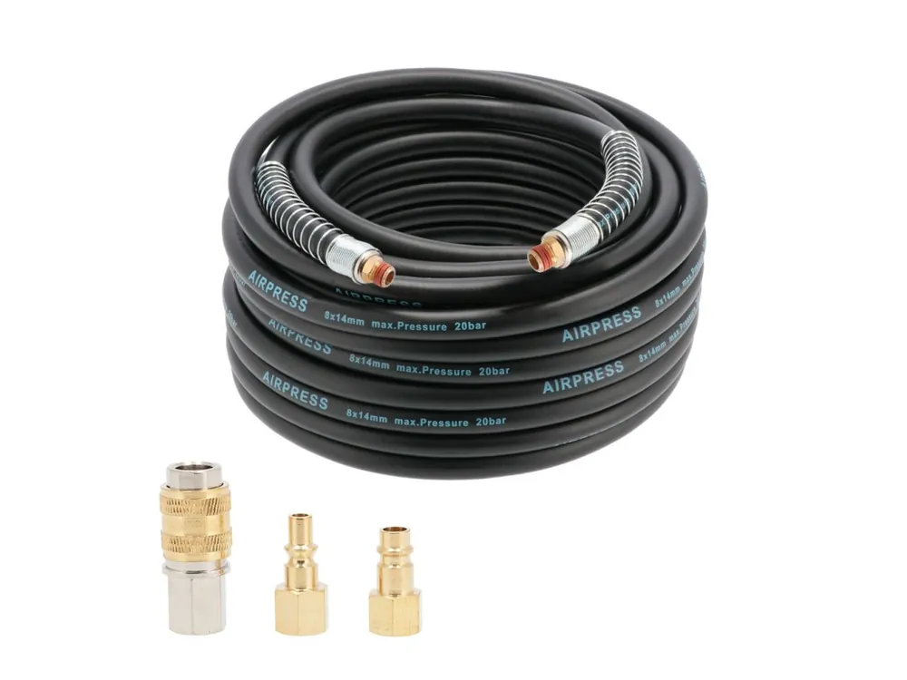 Airpress 40492 Tuyau d‘‘air 20 bar 1/4" 20 m 14 x 8 mm avec raccords