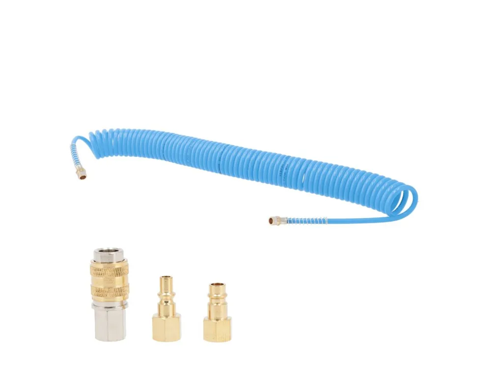 Airpress 4304234 Tuyau spiralé 10 bar 1/4" 5 m 5 x 8 mm avec raccords