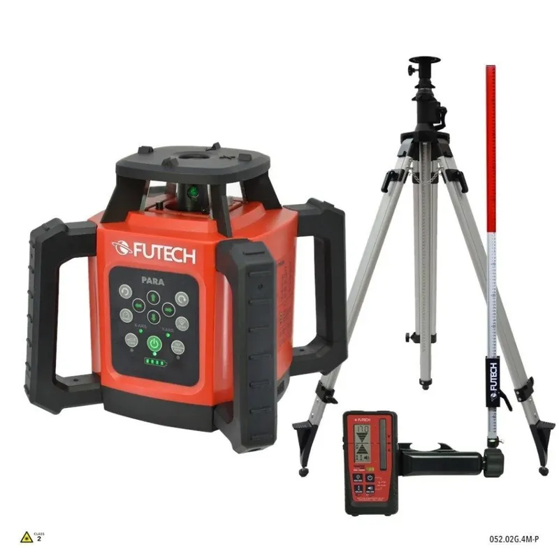 Futech 052.02G.4M-P Para Green Rotation Laser + Receiver Quattro MM + Tripod 330cm + Laser ruler 240mm