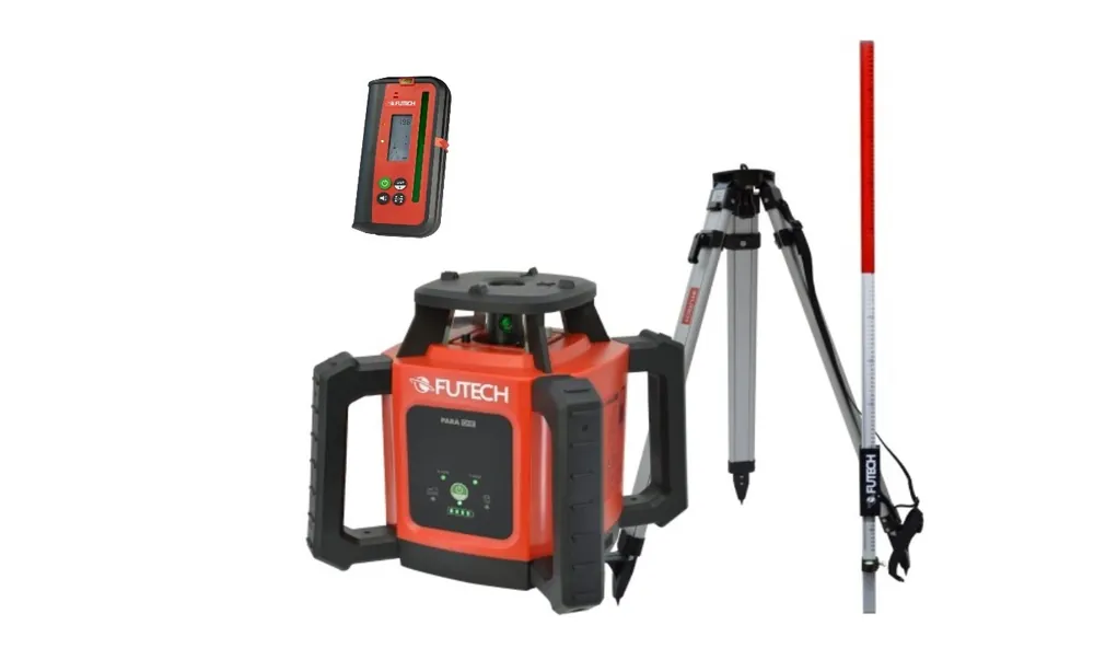 Futech 052.05G.50-P Para DS green Rotation laser + Receiver Para Receiver MM + Tripod 330cm + Measuring stick 240cm