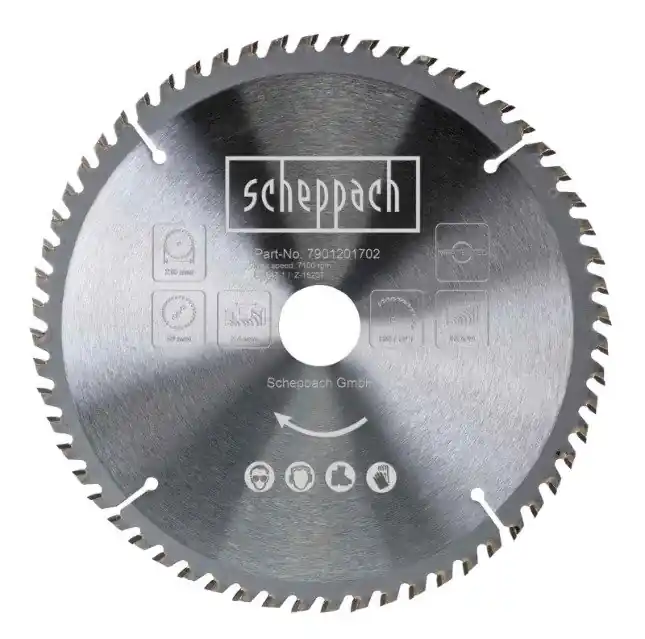 Scheppach 7901201702 Lame de scie circulaire 216 mm HW Ø 30x2,4x1,6 mm 60T