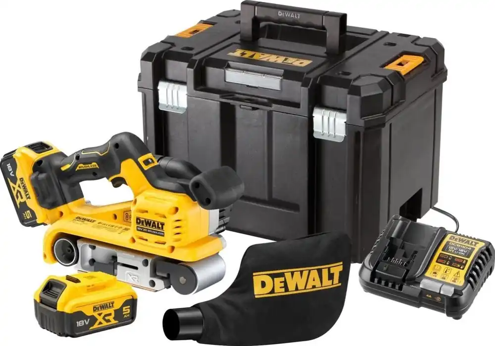 DeWalt DCW220P2-QW XR Ponceuse à bande sans balais 18V 5.0Ah Li-Ion en coffret TSTAK