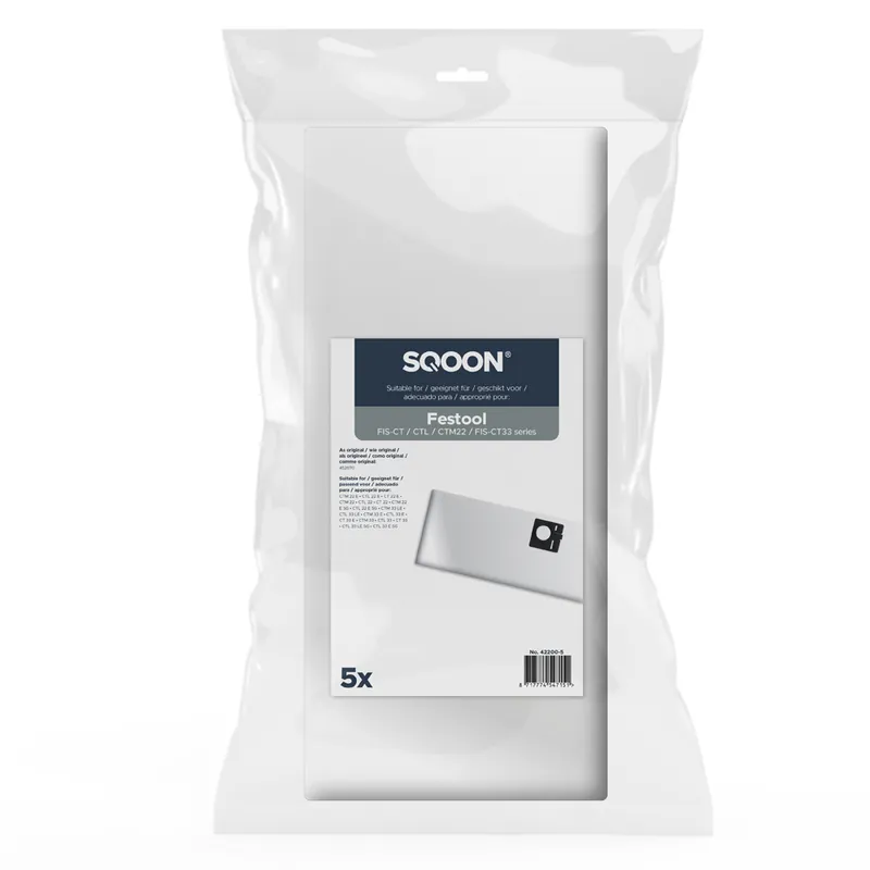 SQOON 42200-5 Sac à poussière Festool CTL-22 / CTL-33 5 pièces