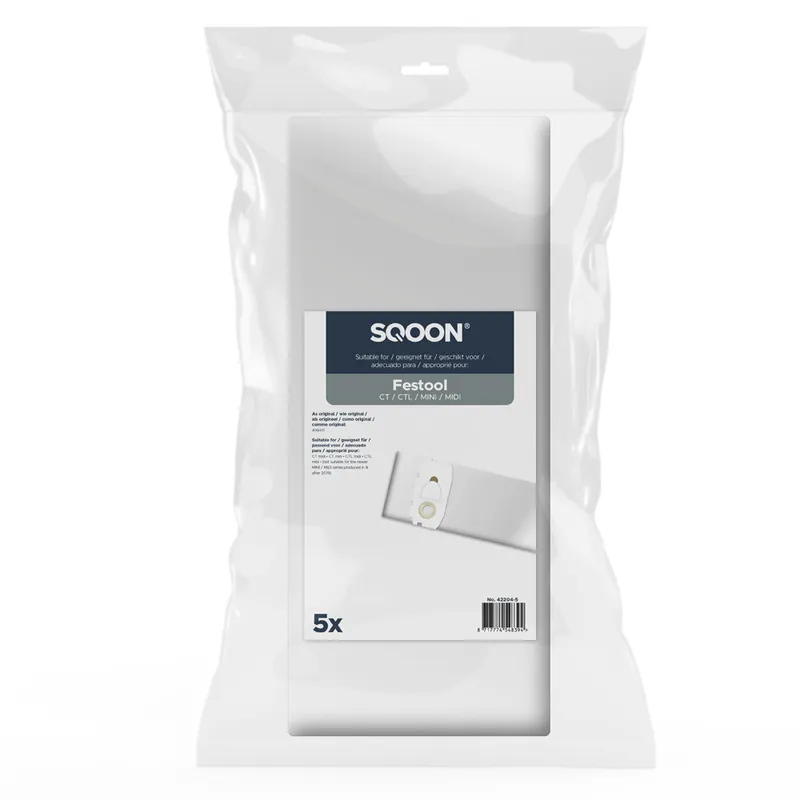 SQOON 42204-5 Sac à poussière Festool CT / CTL / MINI / MIDI 5 pièces
