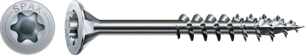 SPAX 0191010601505 Vis universelle 6 x 150 mm, tête fraisée, T-STAR PLUS T30, filetage partiel, WIROX - 100ST