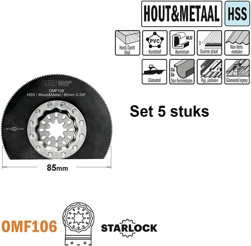 CMT OMF106-X5 Lame de scie à bois ronde