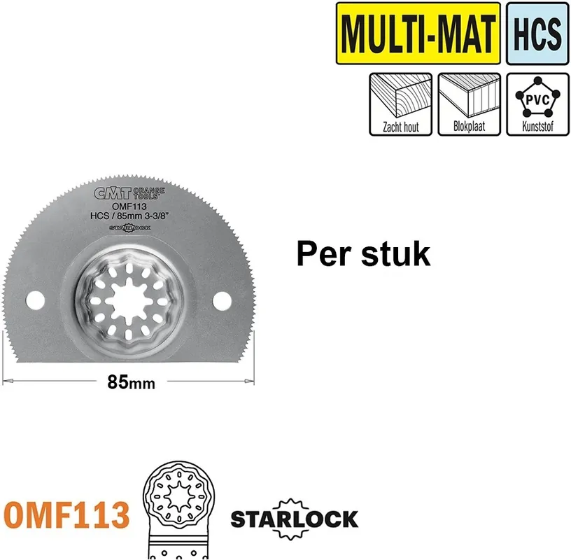 CMT OMF113-X1 Lame de scie ronde pour matériaux tendres 85 mm 1 pièce