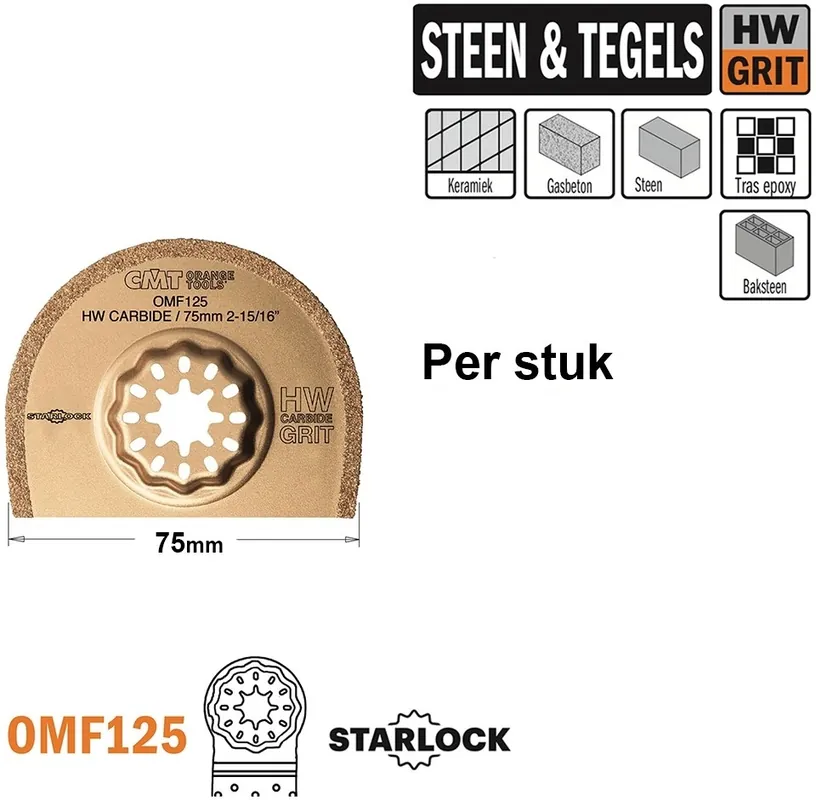 CMT OMF125-X1 Lame de scie ronde HW 75 mm 1 pièce