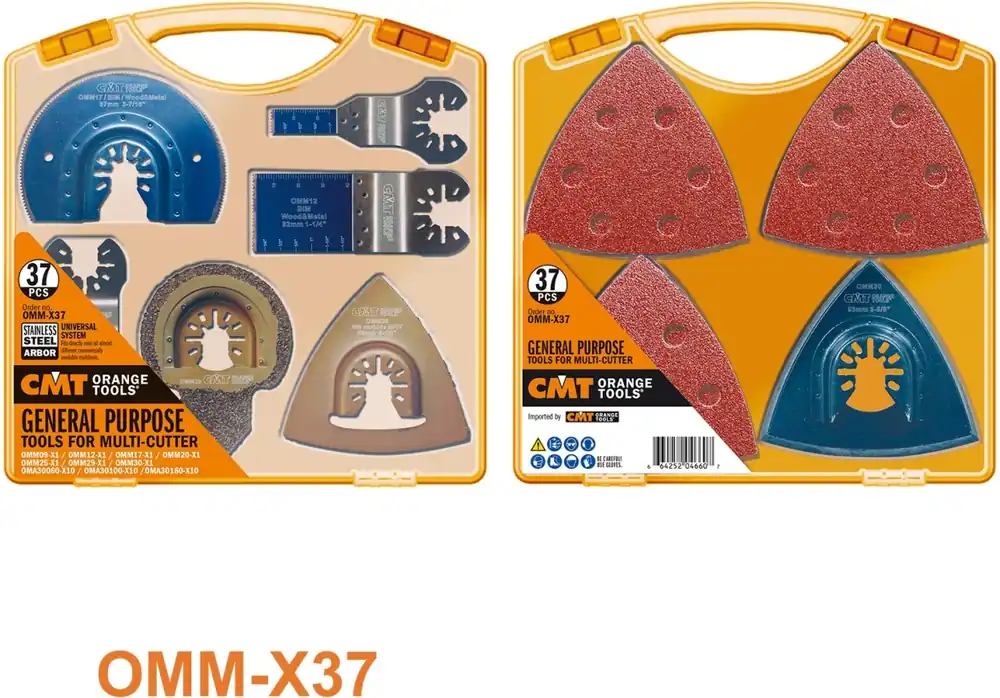 CMT OMM-X37 Jeu d‘accessoires pour multitools oscillants 37 pièces