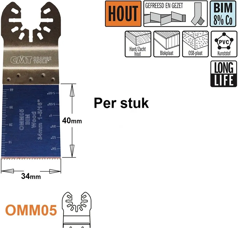 CMT OMM05-x1 Lame de scie pour bois 34 mm 1 pièce