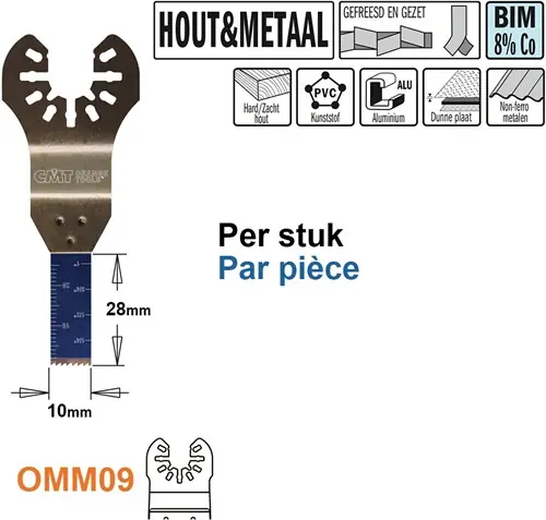 CMT OMM09-x1 Lame de scie pour bois et métal, 10mm 1 pièce