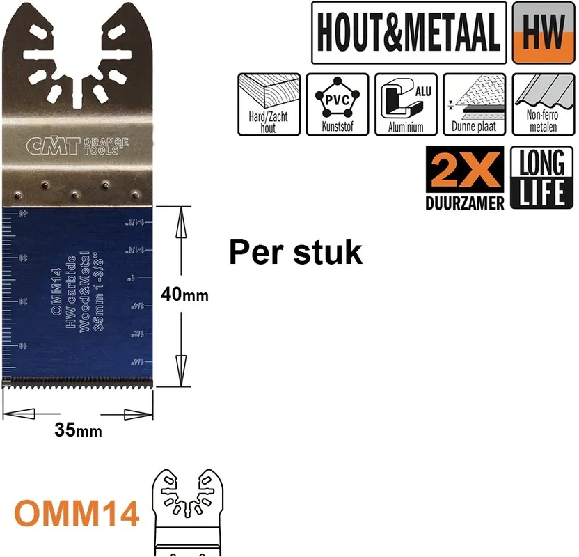 CMT OMM14-x1 Lame de scie multitool pour bois et métal 35 mm 1 pièce