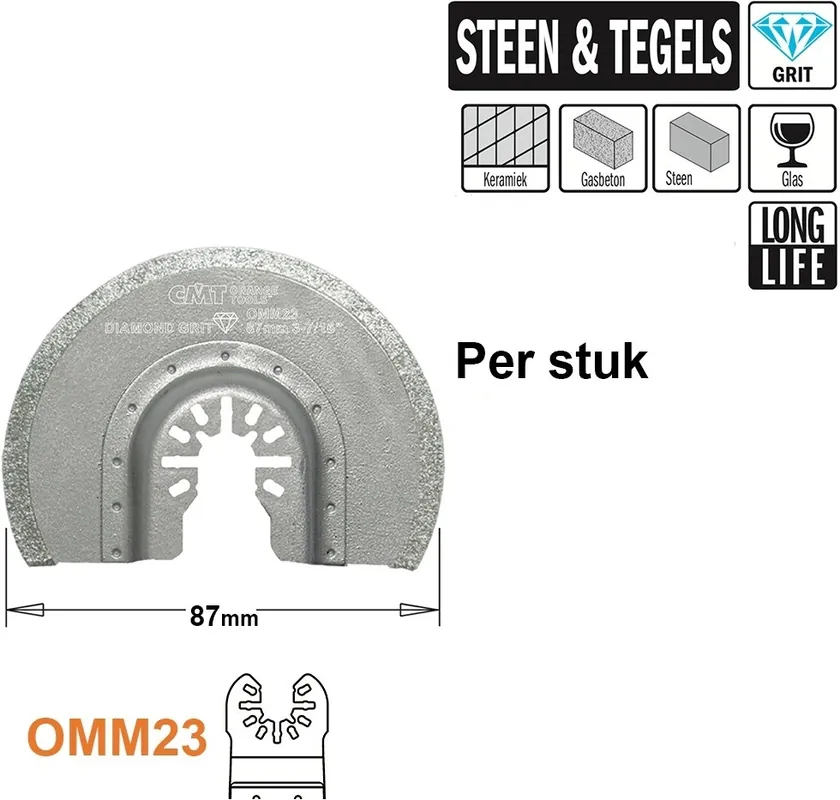 CMT OMM23-x1 Lame de scie ronde diamantée pour outils multiples 87 mm 1 pièce