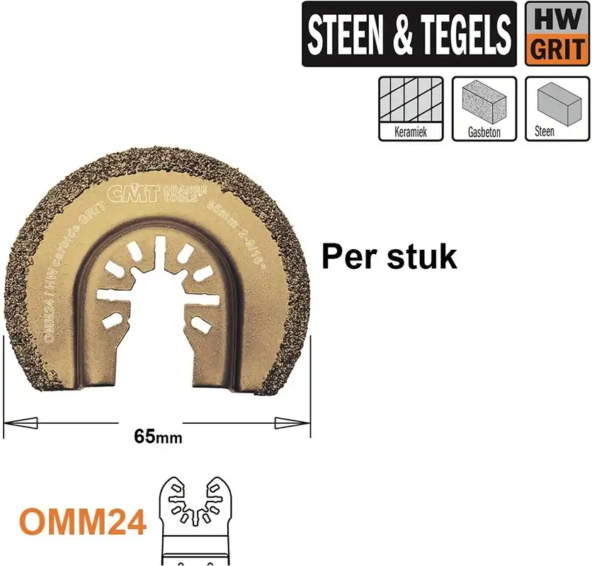 CMT OMM24-x1 Lame de scie ronde HW Grit pour outils multiples 65 mm 1 pièce