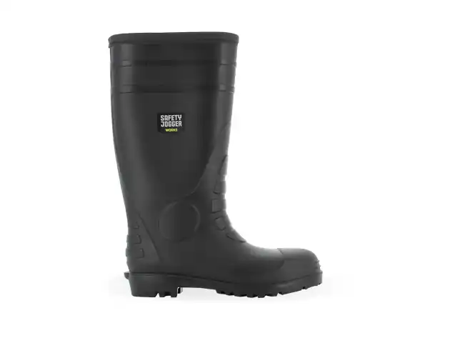Safety Jogger HERCULES Botte de sécurité en PVC haute et résistante à la perforation, noire
