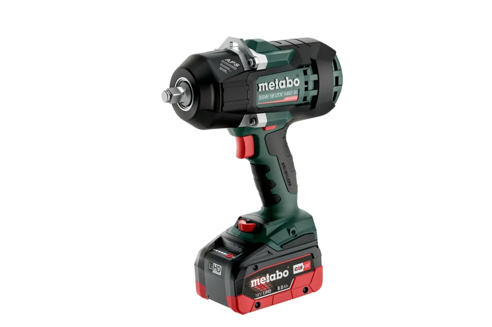 Metabo 602401810 SSW 18 LTX 1450 BL Clé à chocs sans fil 1/2" 18V 8.0Ah LiHD en metabox