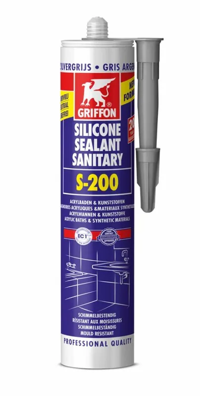 Griffon 6315513 Silicone Sanitaire S-200 300 ml gris argenté
