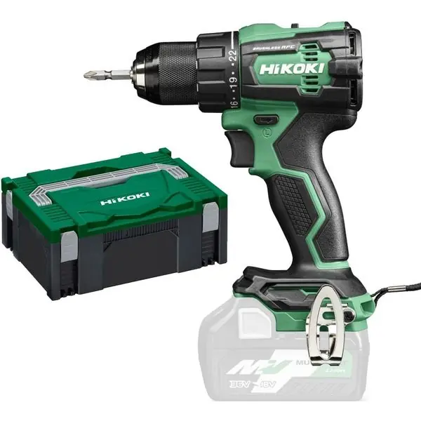 HIKOKI DS18DEW2Z Perceuse sans fil 18V sans batteries et chargeur dans une mallette HSC II