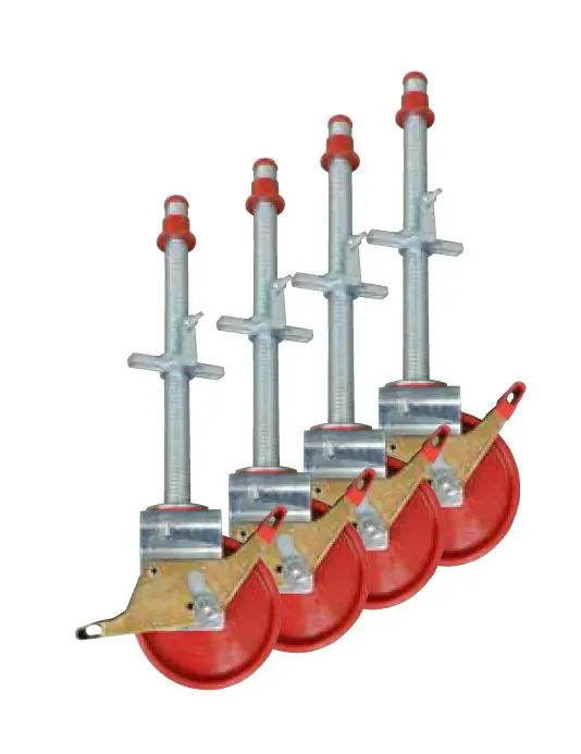 Little Jumbo 411400204 4x Roue JUMBO Ø 200 nylon freiné avec axe galvanisé