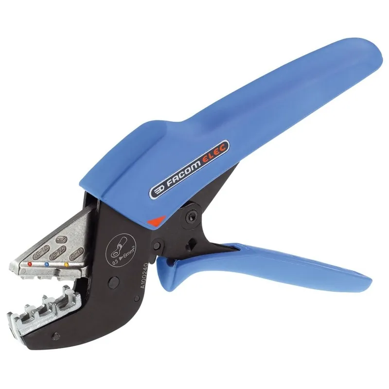 Facom 673838 Pince à sertir avec cliquet pour cosses de câble isolées