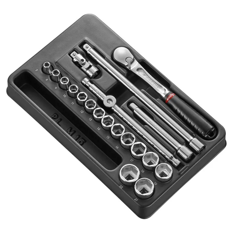 Facom MOD.JL161-36 Module Jeu de douilles 20 pièces avec cliquet 3/8" Métrique à 6 faces