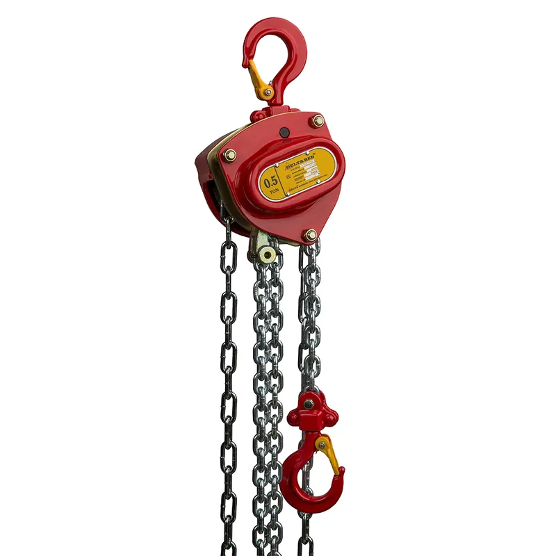 Delta DR.0.04400503.OP RED - Palan manuel à chaîne Premium avec protection contre les surcharges - 0,5 tonnes - avec une hauteur de levage de 3 mètres