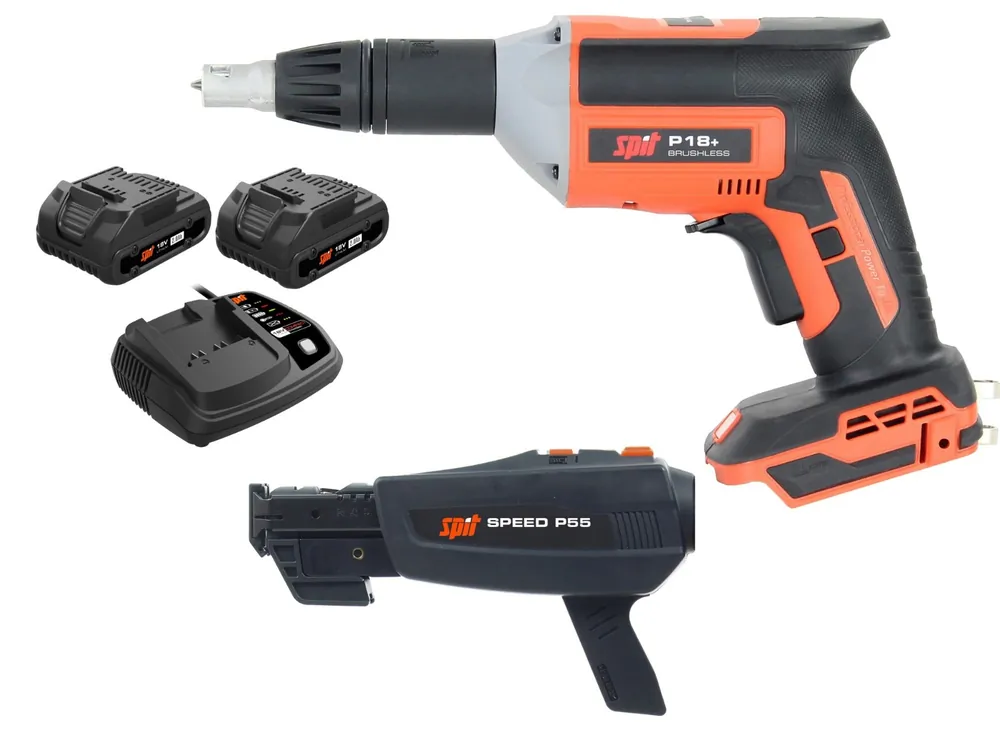 Spit 695966 P18+ Visseuse pour cloisons sèches 18V 2.0Ah Li-Ion + Adaptateur de sangle
