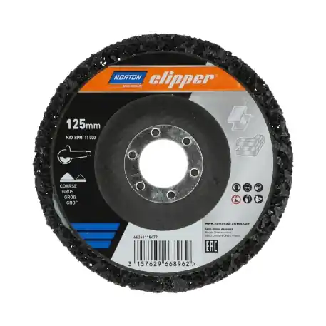 Norton Clipper 66261118477 Disque de ponçage Rapid Strip Metal 125 x 22.23mm