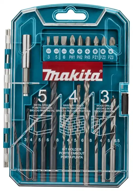 Makita Accessoires P-44002 Jeu d‘embouts de perçage et de vissage 22 pièces