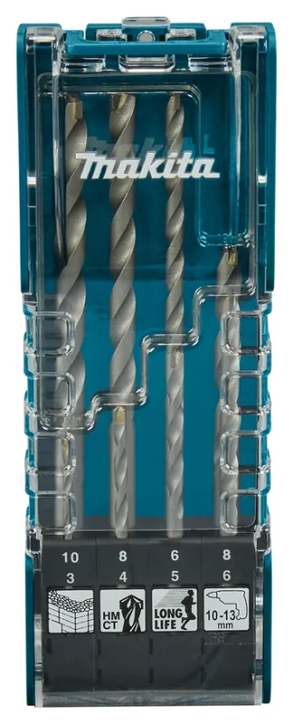 Makita Accessoires E-15861 Jeu de forets à pierre en coffret plastique 8 pièces