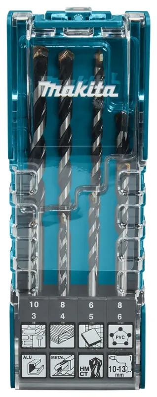 Makita Accessoires E-15855 Coffret en plastique pour perceuses multiples 8 pièces